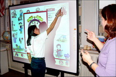 Два интерактивных комплекса появились в кабинетах физики и математики в школе №1 Прокопьевска
